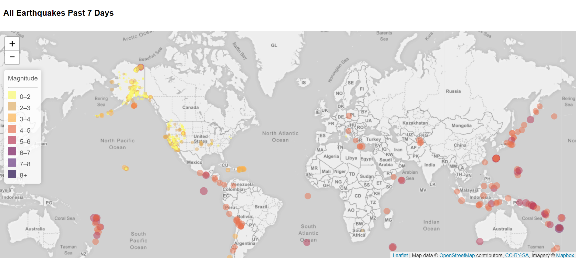 Earthquakes by Magnitude